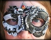 Black and White Dragon Mask