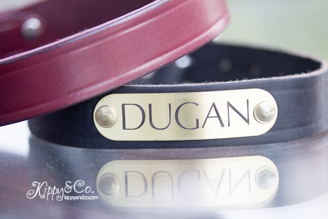 Leather Latigo Dog Collar, Personalized Dog Collar, Custom Collar