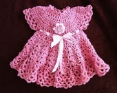 CROCHET PATTERN, Baby Dress - Girls Dress - newborn to age 4 - number 538