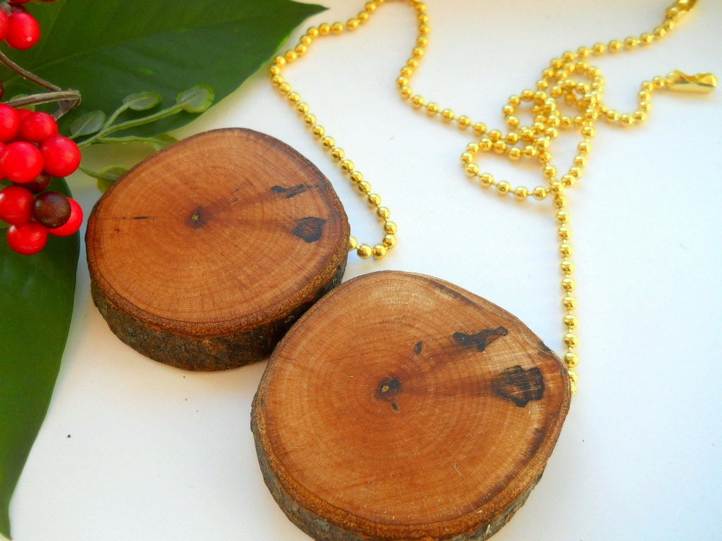 Wooden Ceiling Fan Pulls .. Rustic Red Maple Wood Tree Branch Pulls -  Lot of 2 ...  For Nature Lovers and Earth Friendly Home Decor