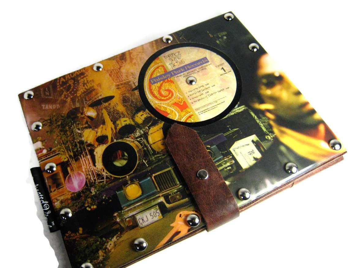 iPad case, leather bookstyle, featuring vintage Prince record album lp