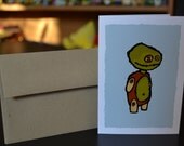 Monster greeting card - blank inside - set of five
