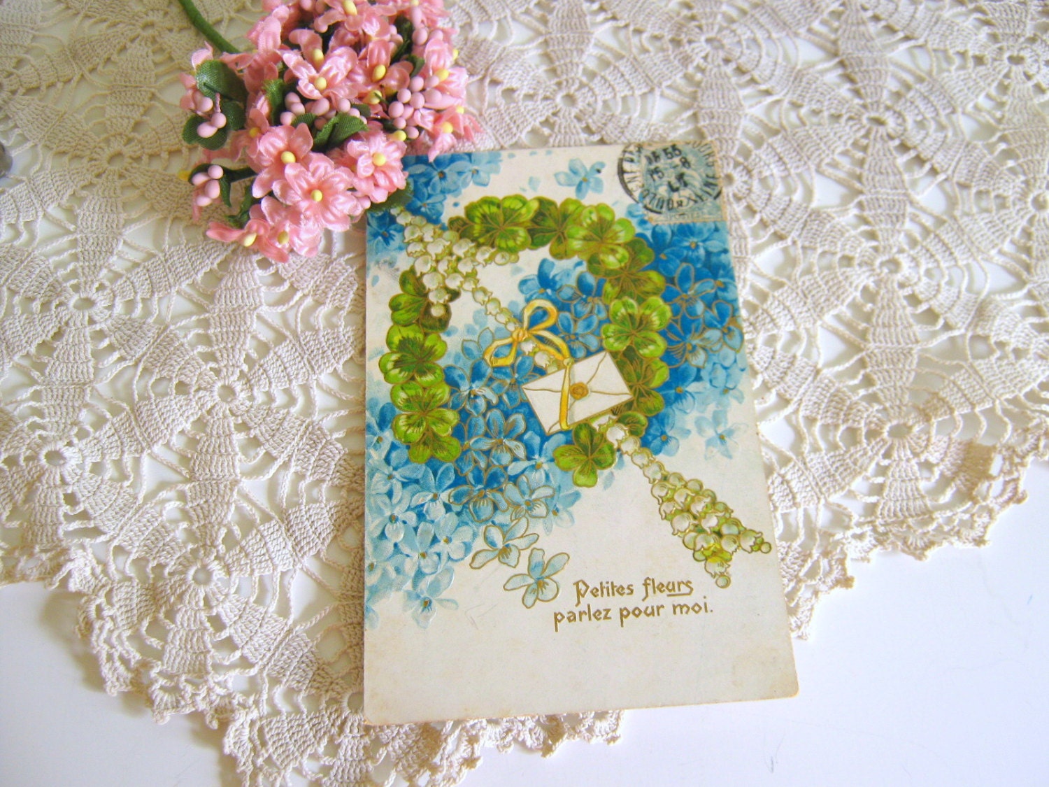 Antique French Postcard, Vintage Ephemera, France