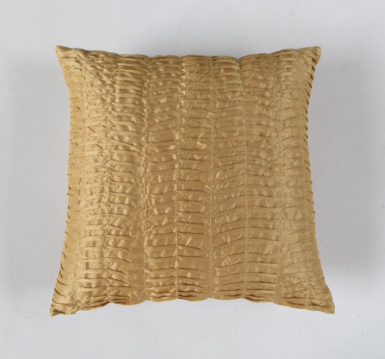 beige pleated pillow 18 inch textured IN STOCK