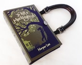 To Kill A Mockingbird Book Purse - Choose Your Purse Handle - Leather bound Book Purse