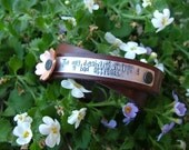 The Only Disability In Life Is A Bad Attitude Custom Hand Stamped Mixed Metals Leather Cuff by MyBella