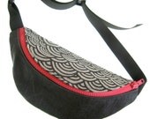 Hot Pink Zipper Printed Fanny Pack