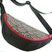 Hot Pink Zipper Printed Fanny Pack