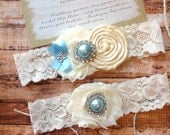 sale/ wedding garter / bridal  garter/  lace garter / toss garter / Something BLue wedding garter / vintage inspired lace garter