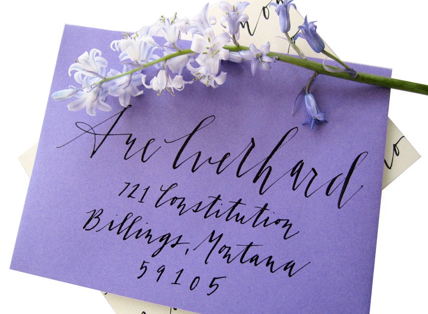Free Flowing Calligraphy for Addressing Envelopes