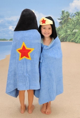 SALE  Personalized Yikes Twins Supergirl hooded towel