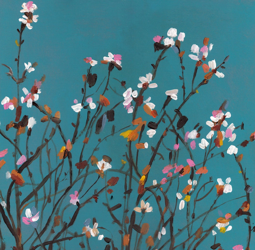 Almond tree  / original acrylic painting on mdf
