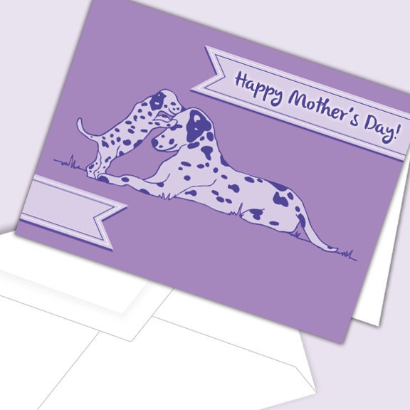 Dalmatian Printable Mother's Day Card