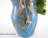 Threnody Earrings Necklace Set Grahtoe Cast White Bronze