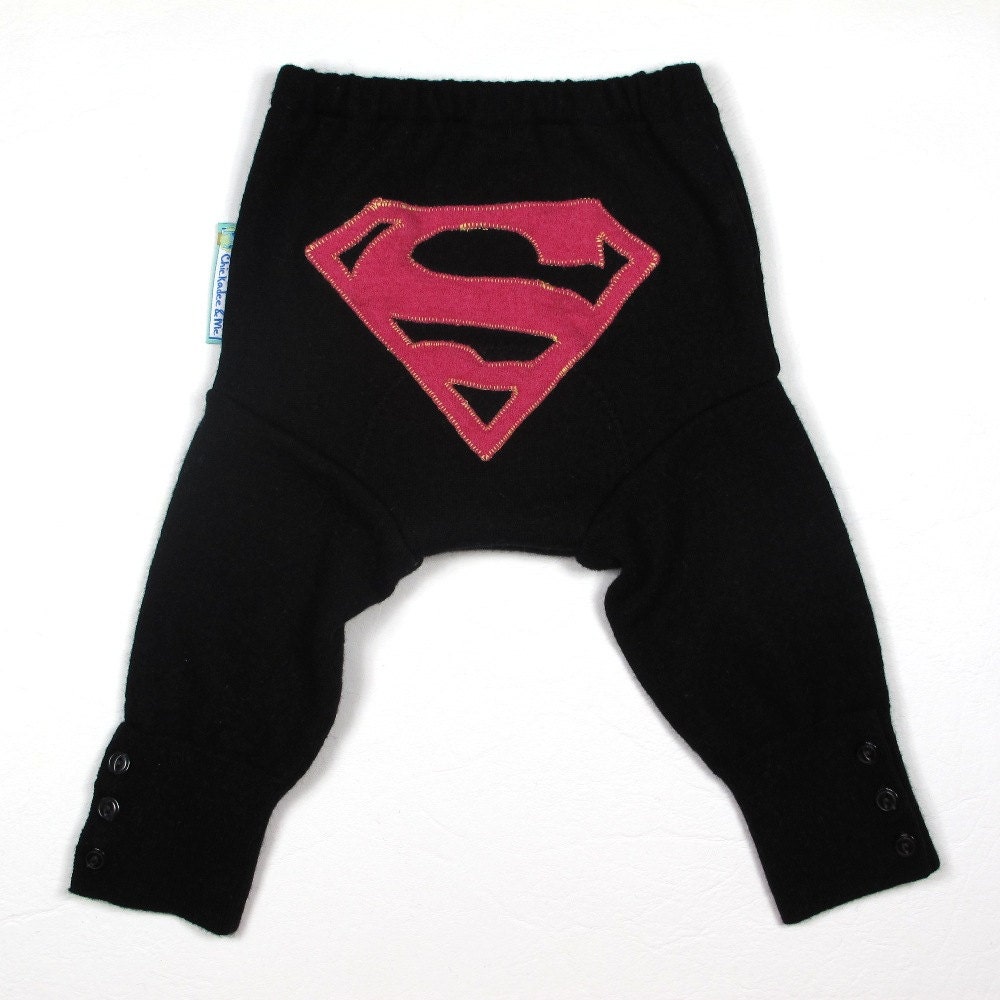 Wool Longies Diaper Cover - SUPER BABY - Small 0-9m