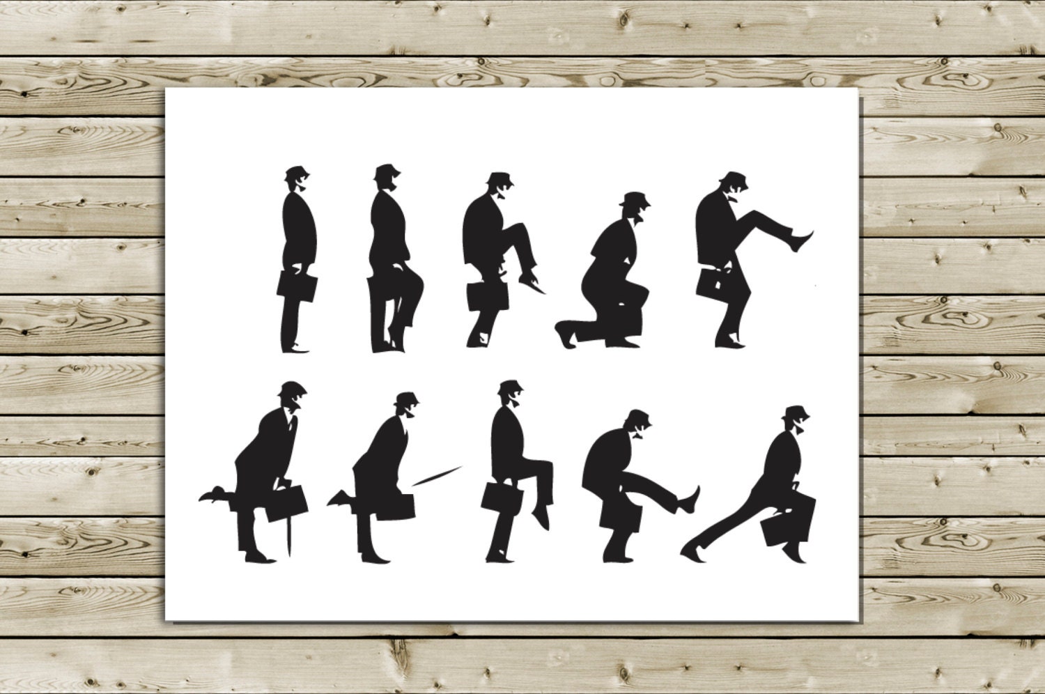 Monty Python Funny Birthday Greeting Card -- Ministry of Silly Walks