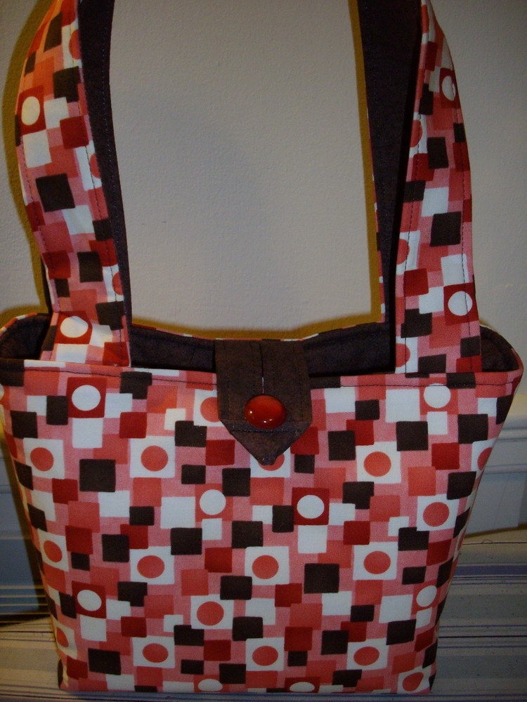 Chocolate Cherry Kerri Tote Purse Handbag
