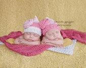 Lil Briar Rose Twins Baby Girl Tie Knot Baby Hats Beanies         Also Sold Seperately       100 Percent Cotton