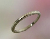 Ladies Wedding Ring, Textured 14k White Gold, Womens Wedding Band, Thin Textured Wedding Ring, Made to Order
