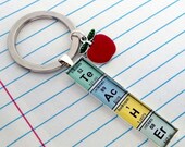 SUMMER SALE - ELEMENTS of a Teacher Key Chain - Science Teacher Gift, Teacher Appreciation, Graduation, Back to School, End of the Year Gif