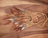 Native American leather bib necklace RESERVED