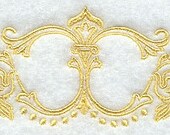 Monogram and Elegant Dove Accent Embroidered Hemstitched Cotton Pillowcases