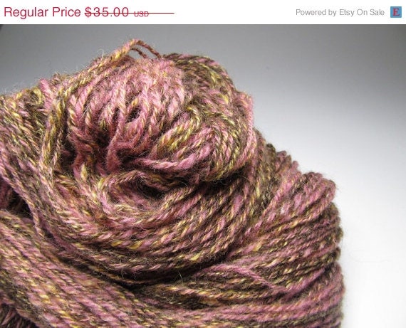 INVENTORY SELL DOWN Little Harvest Witch, Handspun, Three Ply Yarn, Corriedale and Mohair, Over 275 Yards