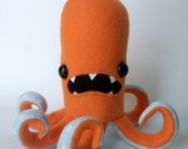 Octopod in Orange and Light Blue Polka Dots