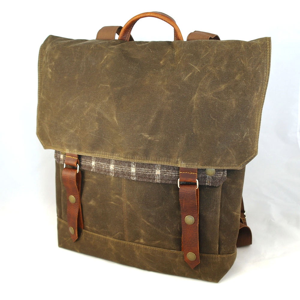 Brownie Waxed Canvas Backpack