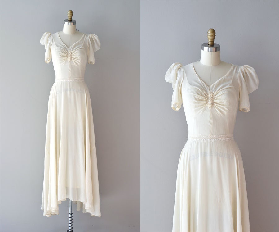1930s wedding dress / vintage 30s dress / One Thousand Times Yes gown