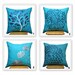 Teal Pillow Covers, Set of 2 Decorative Throw Pillow Cover 18 x 18, Teal Blue Linen Pillow, Pillow Accent Teal, CHOOSE YOUR DESIGNS