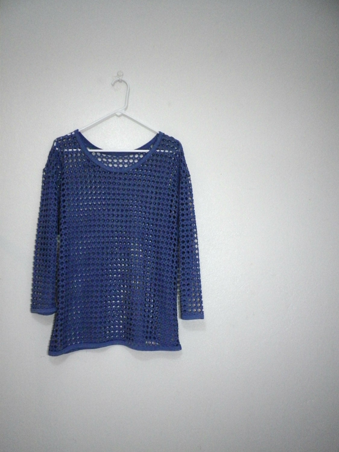 Vintage 80's purple haze loose net shirt