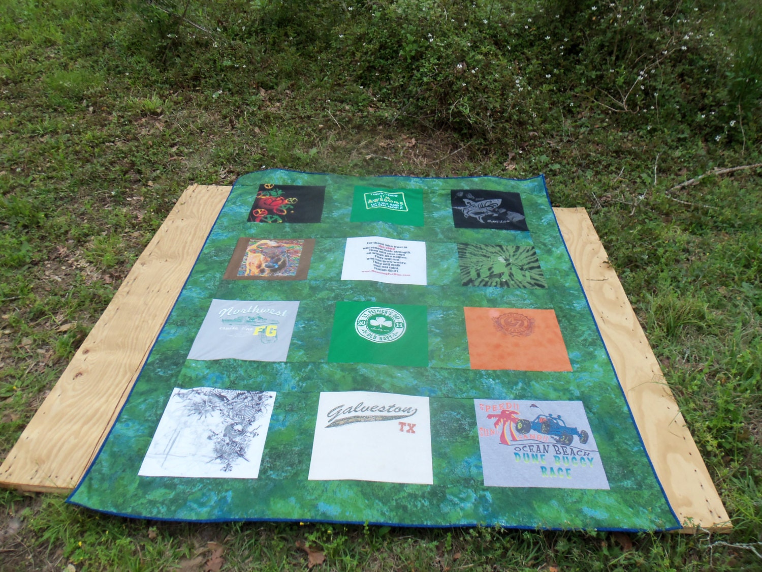 Custom Twin Size Tshirt Memory Quilt made with your own T shirts
