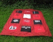 Custom Twin Size Tshirt Memory Quilt made with your own T shirts