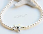 Silver Nantucket Starfish & Pearl Necklace
