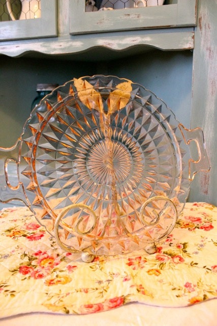 Pink Depression Glass Serving Dish