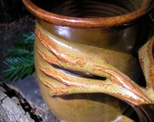 Tree  mug for the nature lover, 19 oz. capacity,  tea mug , coffee mug, handmade mug, Brown Sugar glaze