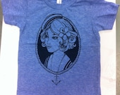 kids t-shirt with sailor girl design sizes 2, 4, 6