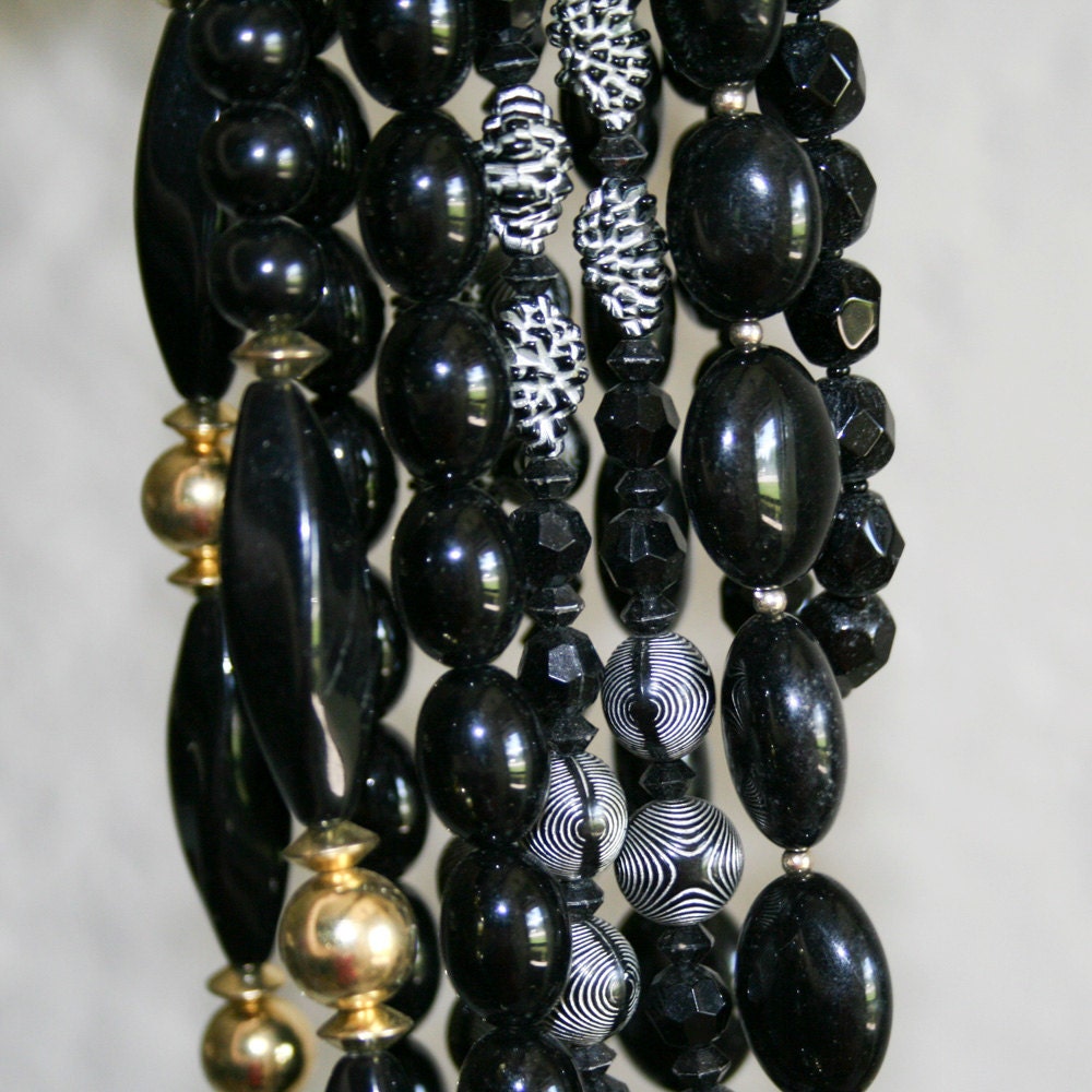 Five Black Necklaces Destash Lot