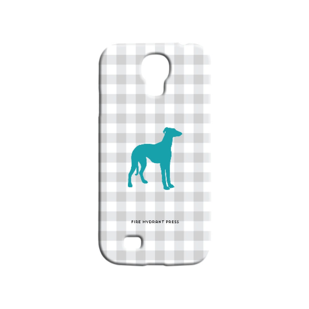 Samsung Galaxy 4 Dog Silhouette Custom Phone Case Gingham Prints