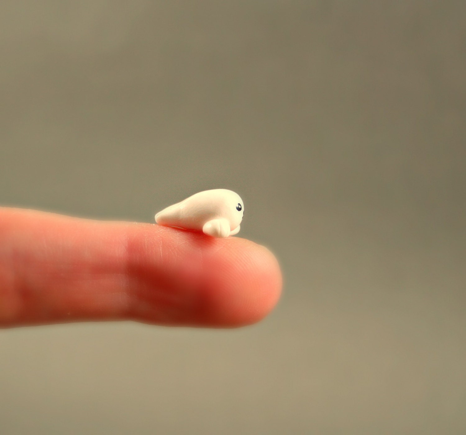 Micro Seal - Hand Sculpted Miniature Polymer Clay Animal Mammal