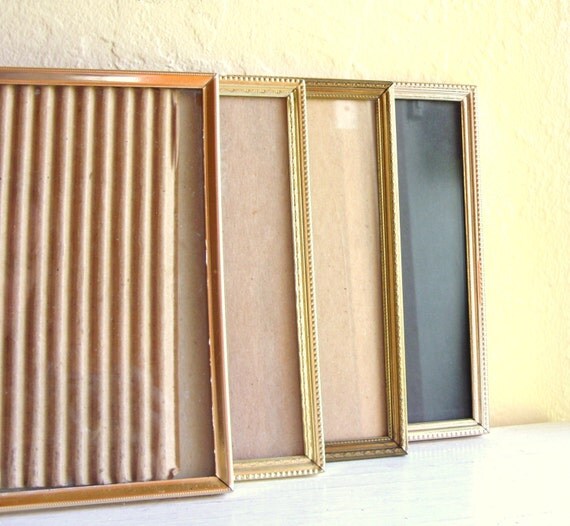 CUSTOM Listing Vintage Gold Metal Picture Frames by ShabbyNChic