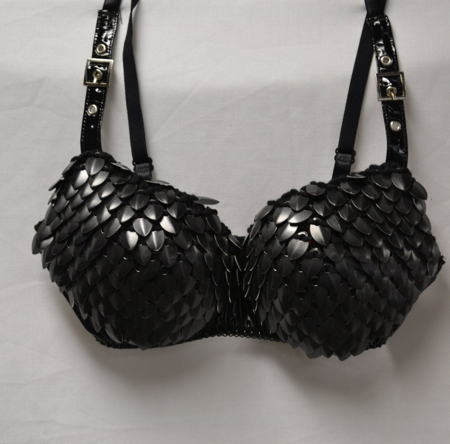 Scalemail Belly Dance Bra Top in knitted Dragonhide Made to Order