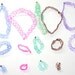 VTG Colors 90's Set Tattoo Choker Bracelet Ring- MORE COLORS