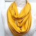 Mustard Yellow Infinity Scarf, Summer Accessory, Fashion Scarf, Handmade, Neckwarmer