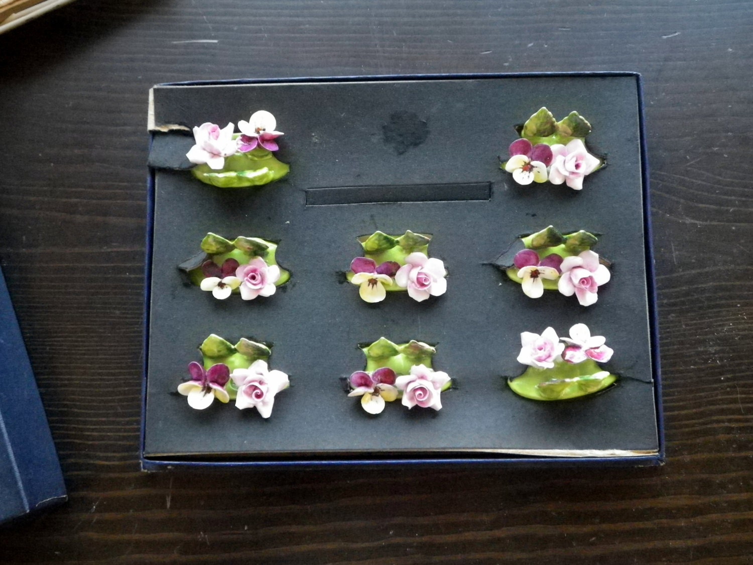 Perfect Spring Wedding Table - Set of 8 Staffordshire China Flower Table Setting