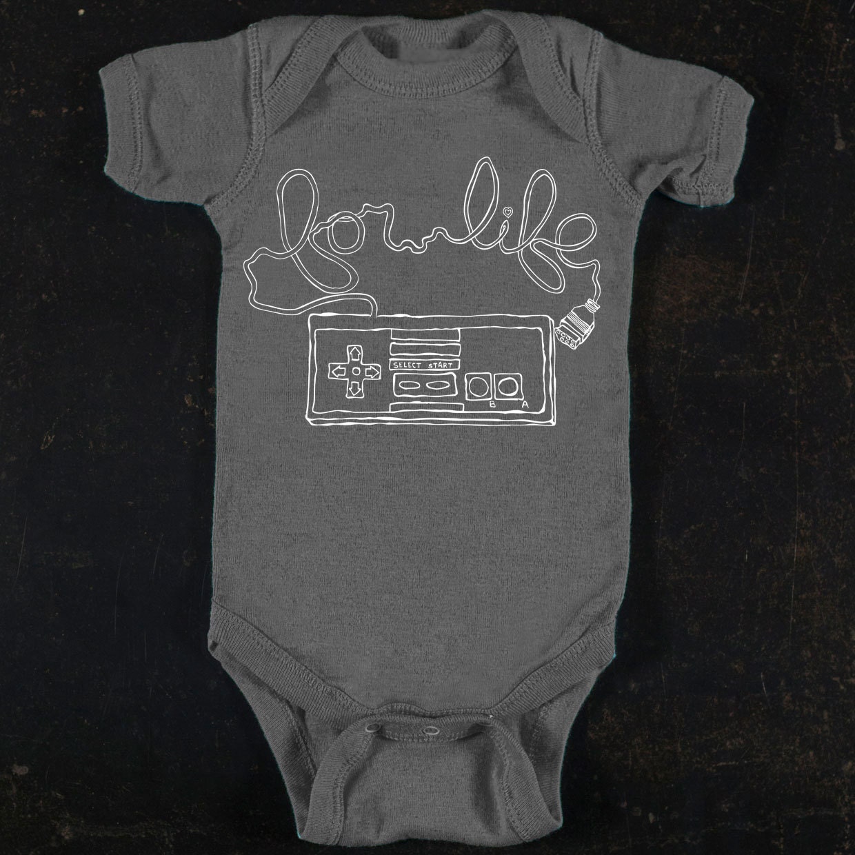 Gamer For Life Controller Graphic Baby Bodysuit By TrulySanctuary, Great Baby Shower Gift, First Birthday Gift Or Party Favor