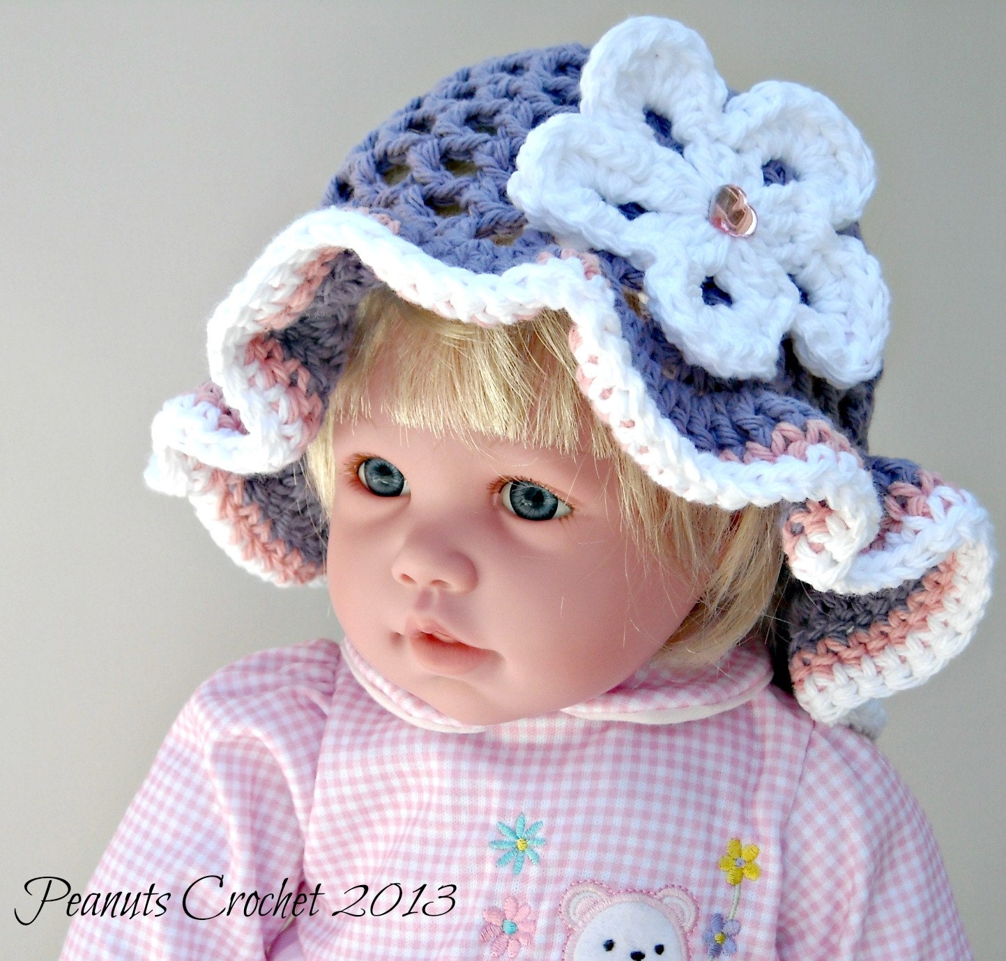 Crochet Floppy Sun Hat Newborn to Child Sizes YOU PICK Colors