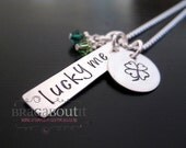 Hand Stamped Jewelry - Personalized Necklace - Lucky Me