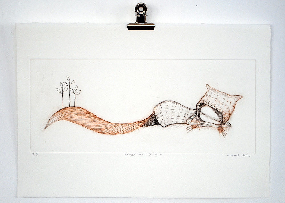 Forest Dreams No.1, Drypoint